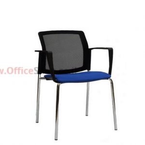 כסא אורח גב רשת – דגם LOGANO + ידיות