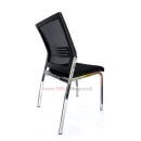 כסא אורח דגם LUIGI – כסא עם גב רשת ומושב מרופד