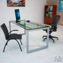 שולחן כתיבה זכוכית - Diamond Glass
