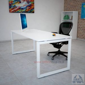 Diamond: שולחן כתיבה משרדי מפואר רגל לבנה