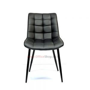 כסא אורח RILEX בריפוד דמוי עור שחור