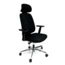 כסא מנהלים יוקרתי דגם Dilen גבוה בריפוד בד שחור - באספקה מיידית