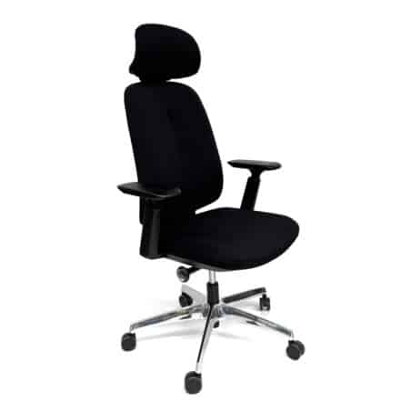 כסא מנהלים יוקרתי דגם Dilen גבוה בריפוד בד שחור - באספקה מיידית