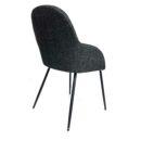 כסא אורח PIPS בריפוד בד אפור כהה