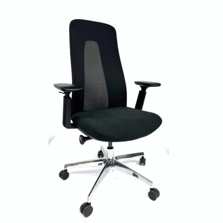 כסא מנהלים יוקרתי דגם Dilen נמןך בריפוד בד שחור ורשת - באספקה מיידית